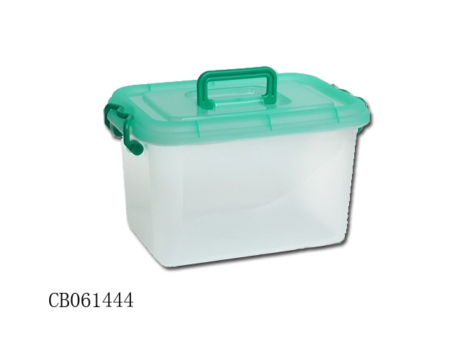 Clear storage boxes