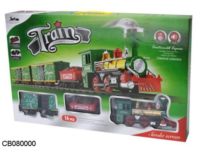 Electric music smoking train set