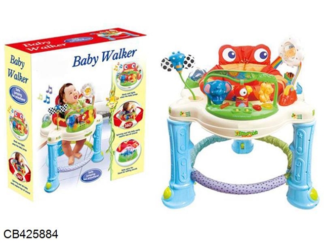 Baby rotating walking chair with light music package