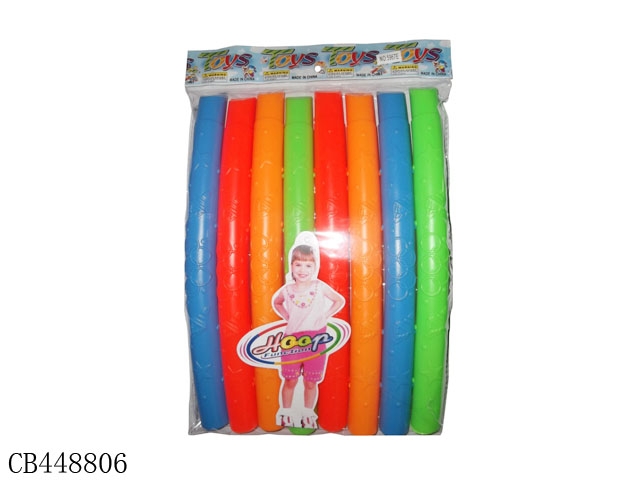 Solid color pattern 8-section middle hula hoop