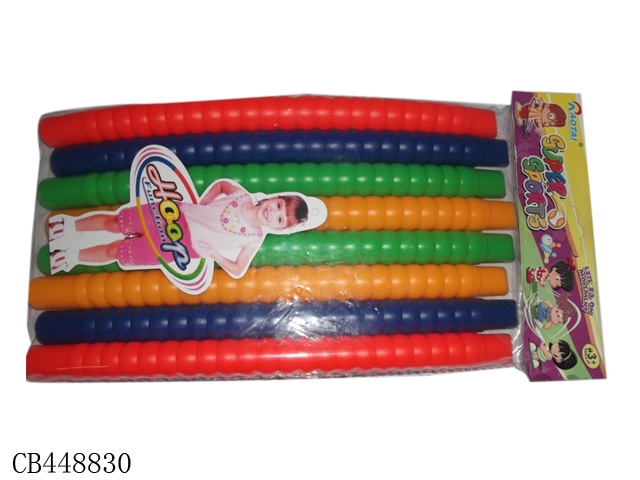 Solid color 8-section small hula hoop