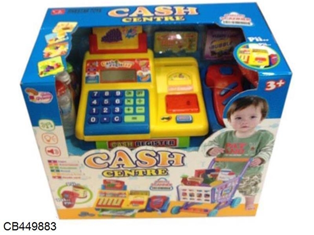 Sound sound calculation cash register with shopping cart