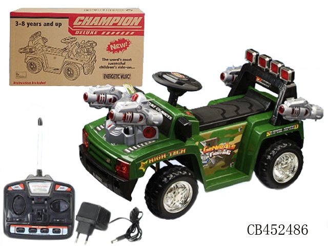 4 6-volt battery An off-road vehicle with a manual remote control with charger 220V feet high platfo