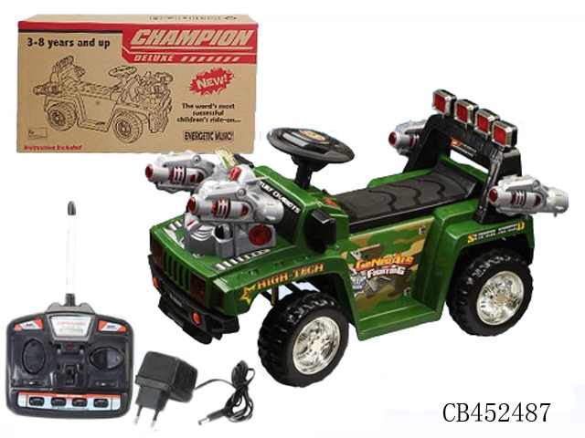 4 6-volt battery An off-road vehicle with a manual remote control with charger 220V feet high platfo