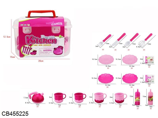 Portable box and tableware set 17 PCs