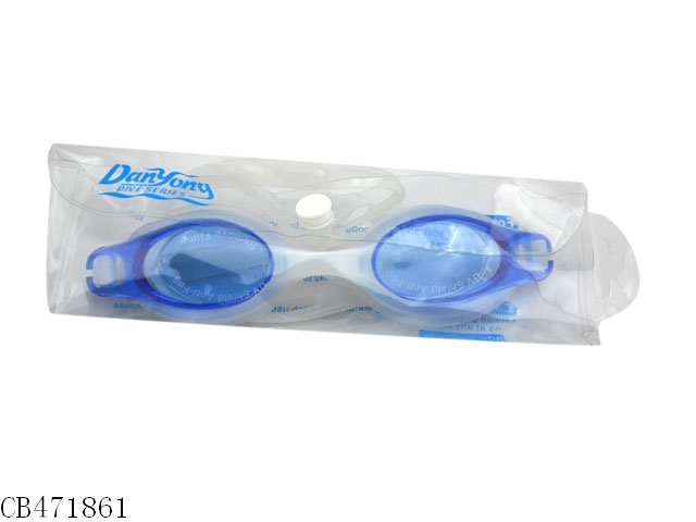 Silica gel swimming goggles (blue, black)