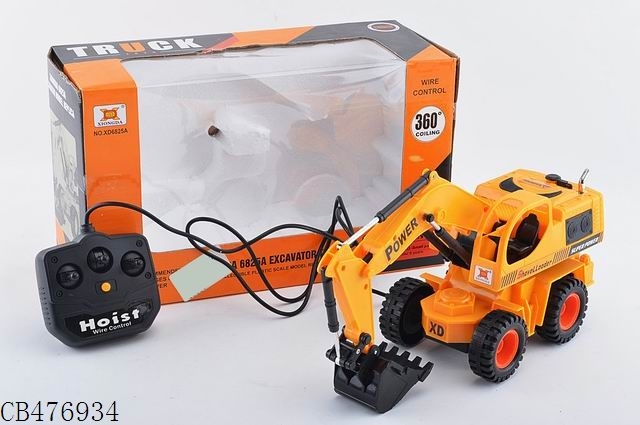 Wire controlled excavator