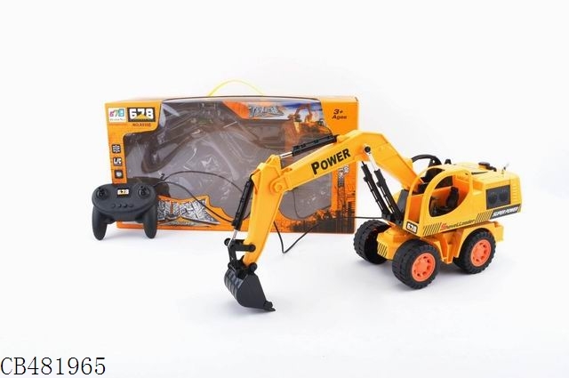 5 way wire controlled flash excavator engineering vehicle with 7 coloured lights without electricity