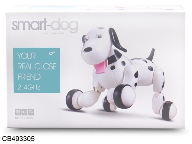2.4G wireless remote control dog with light and sound, no electricity