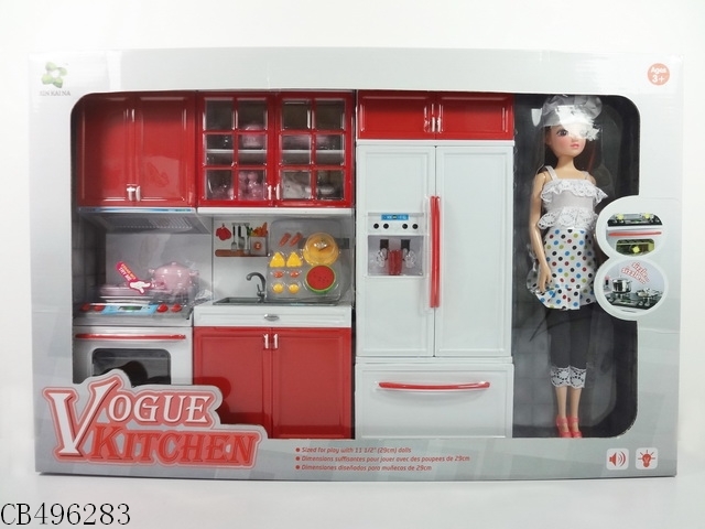 Red light music fashion kitchen with Barbie two mixed without paint