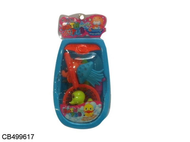 Baby tub + figurines set