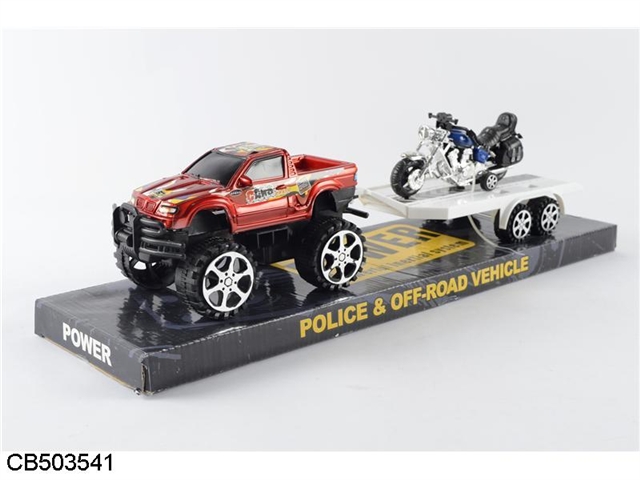 Off road inertia pickup truck towing 2 will pull the car motorcycle