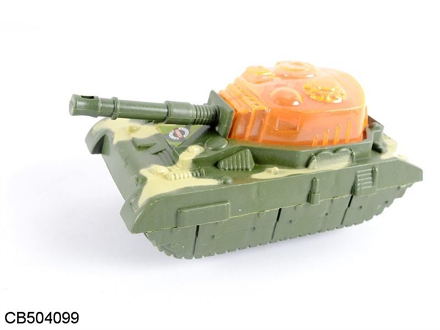 Pull the tank with light camouflage
