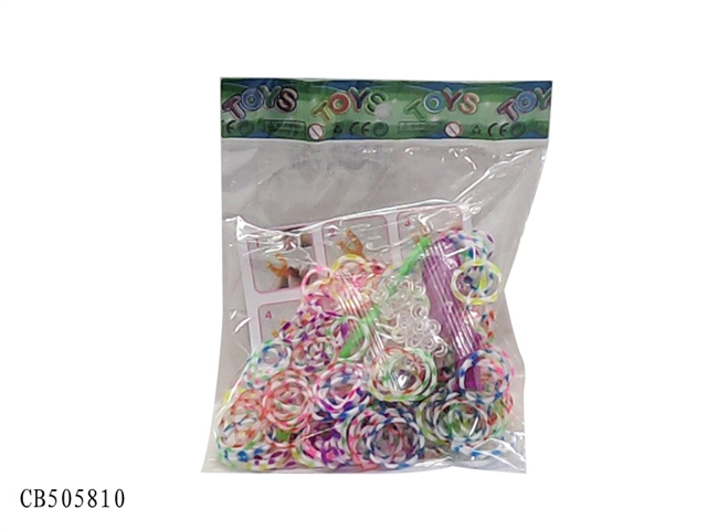 DIY snow color rubber ring 200PCS 1 package hook 1 Crochet U type editor