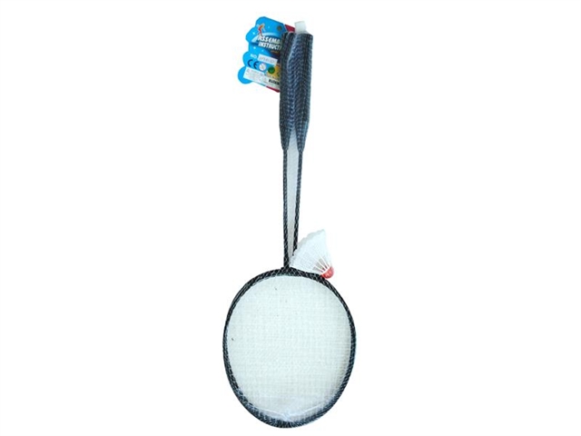 Children practice badminton racket