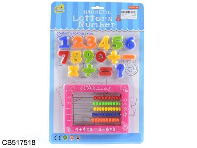 Magnetic letters abacus