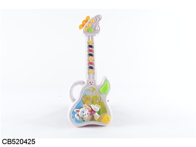 Rabbit guitar (red/yellow/green 3-color mix) does not contain electricity