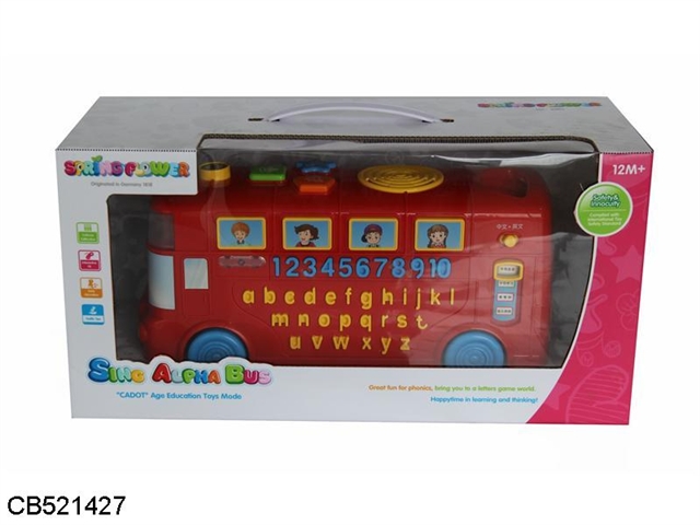 In English bilingual IC letters Trolltech learning machine with music and light bus