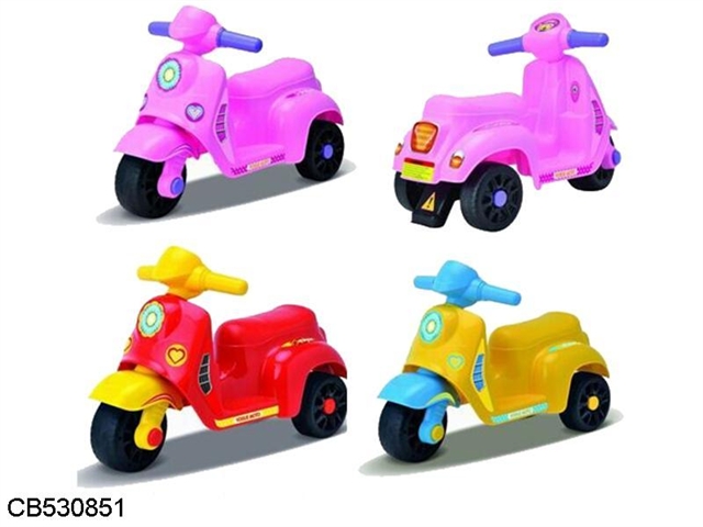 Cartoon motorcycle (red / Pink / yellow)