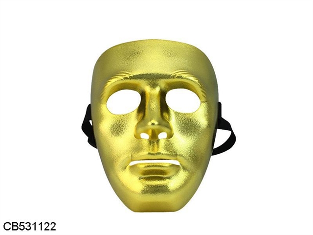 Electroplated mens gold mask