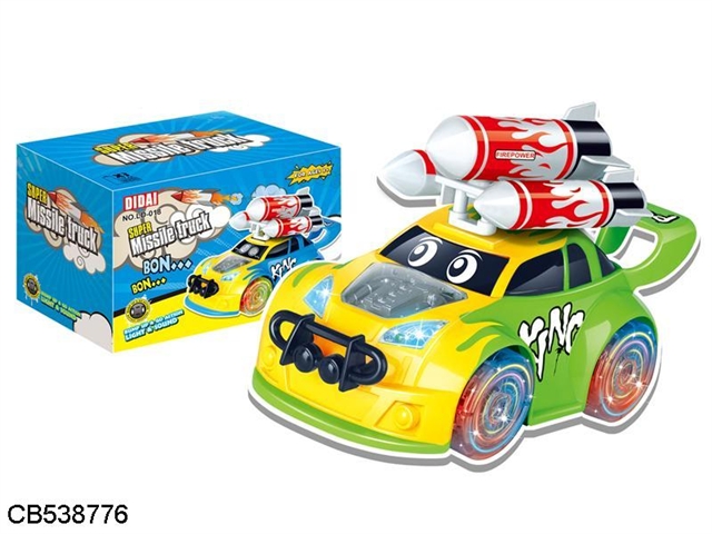 Cartoon rocket car 4 colors mixed