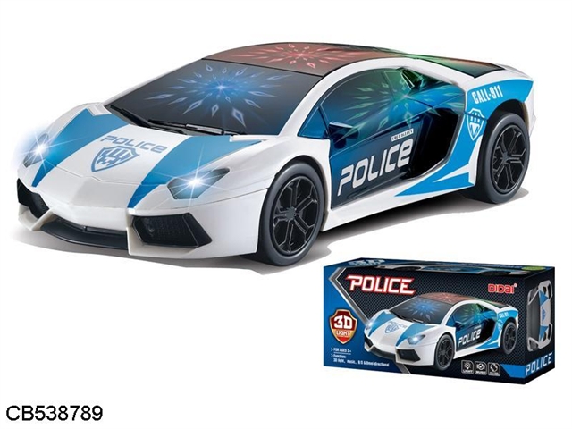 Electric 3D light police car