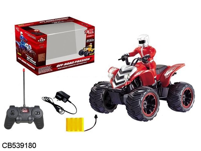 Four remote control on the beach motorcycle (packet charge, red)