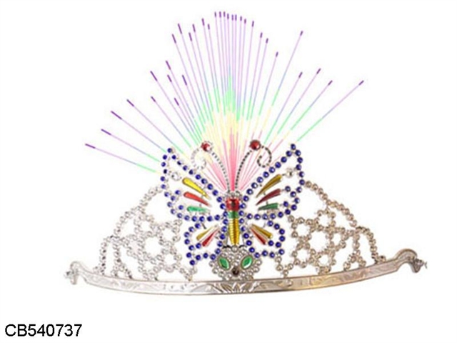 Butterfly crown with a colorful flash