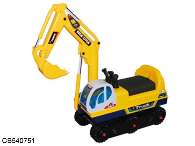 The electric slide excavator with simulation sound with a hat stroller