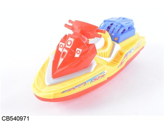 Light painting pull motorboat can pack sugar (red / yellow / blue)