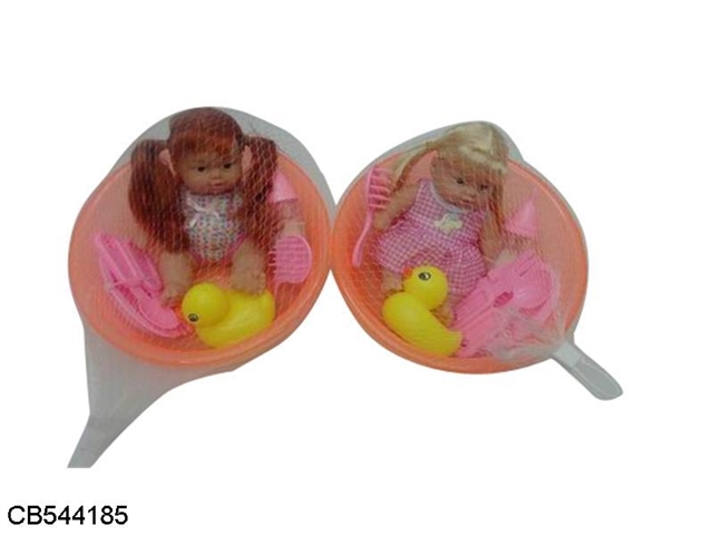 8 inch Girl Doll tub (2 mixed)