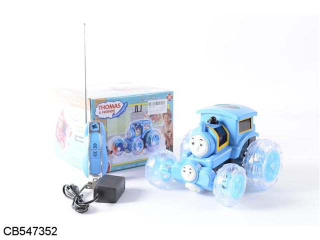 Four paddle Thomas dump truck with a flashing light, 3D lamp, dazzle induction remote control transmitter