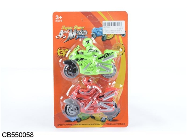 2 Pack inertia stunt Biker (6 colors mixed)