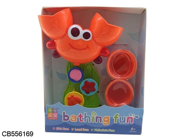 The bath toys (Water Leakage crab 2PCS cup) 3 mixed