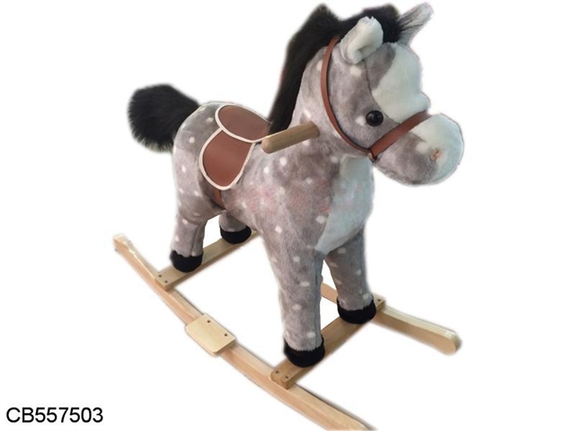 Wooden horse with horse hoof sound of the sound of the cowboy (mouth moving horse called)