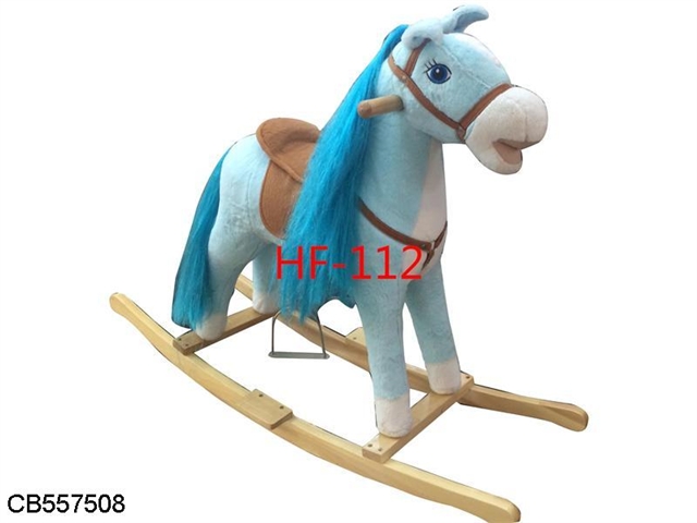 Wooden horse with horse