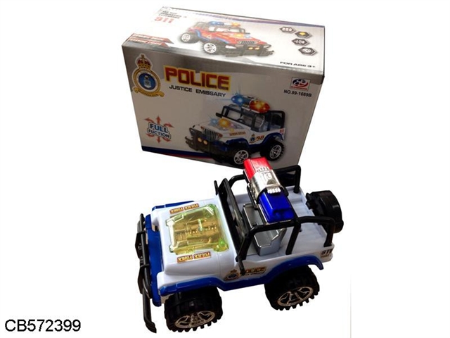 Electric universal cross country special police car English song 3 lights