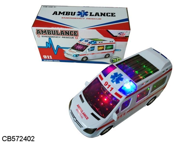 Electric universal ambulance English song 3D lights