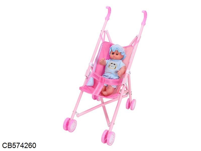 Baby stroller (iron) with 12 Inch Doll