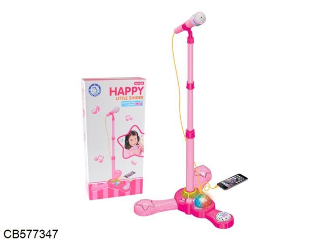 Light music girl single microphone Cara OK (with MP3 can connect the phone)