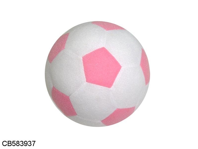 5 "pink white football fill cotton bell