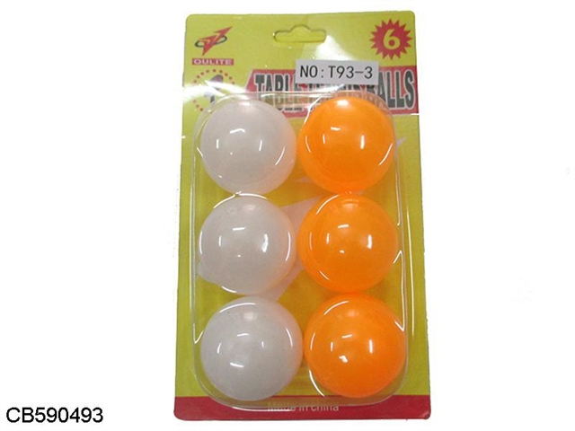 6 table tennis balls