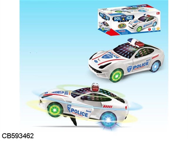 Music 3D light electric police car