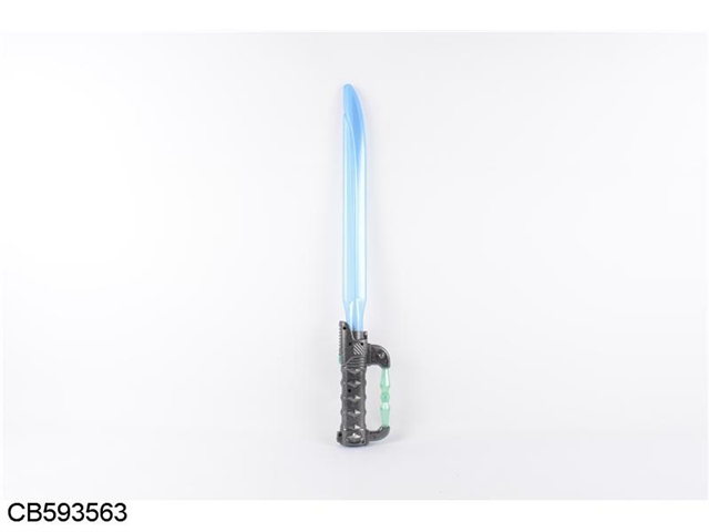 Black handle blue light music flash sword