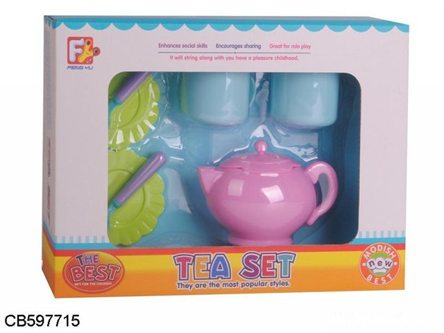 Blue tea set