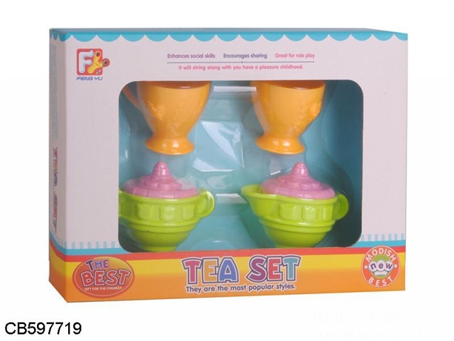 Blue tea set