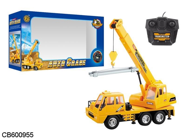 A remote small truck crane