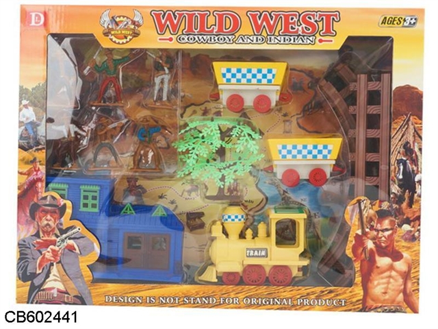 Western Cowboy sliding rail car