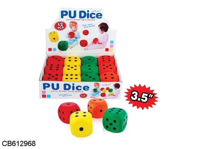 PU dice 3.5 inch 12 / display box