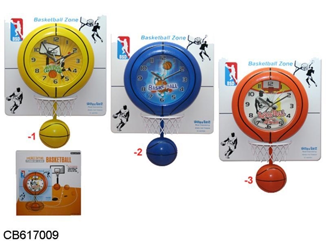 The ball in basketball swing clock 3 colors mixed